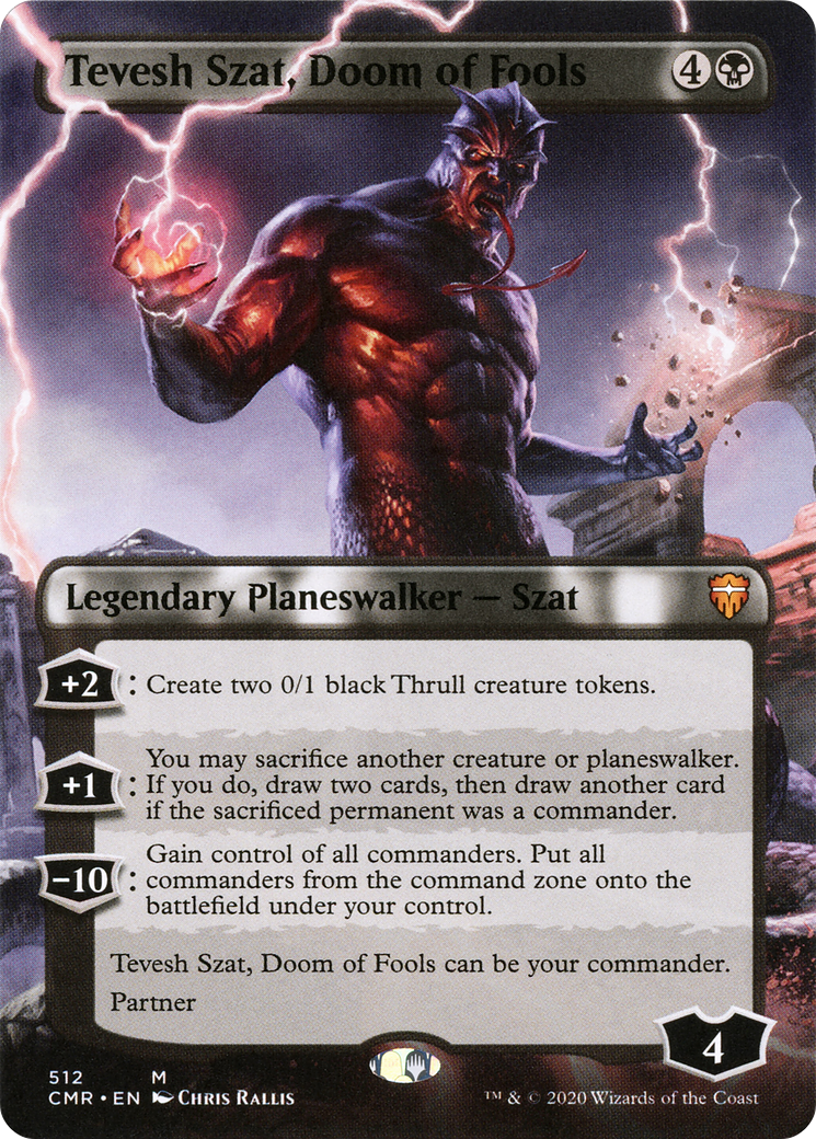 Tevesh Szat, Doom of Fools (Borderless) (CMR-512) (Borderless) [Commander Legends]