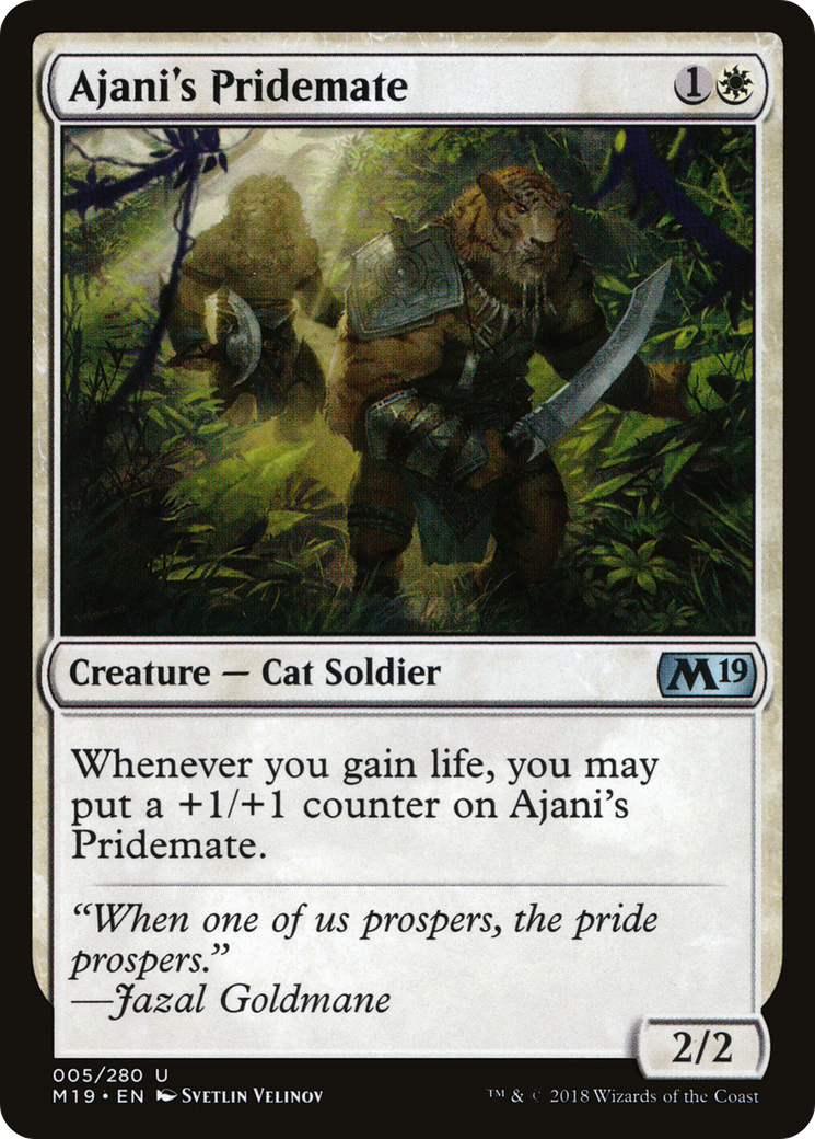 Ajani's Pridemate (M19-005) [Core Set 2019] Foil
