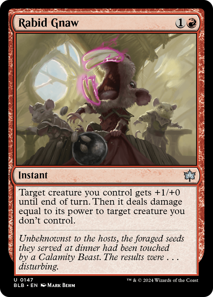 Rabid Gnaw (BLB-147) [Bloomburrow] Foil