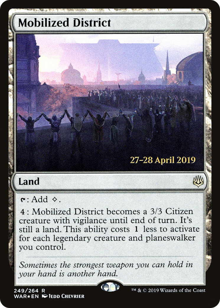 Mobilized District (PRE-249S) [War of the Spark Promos] Foil