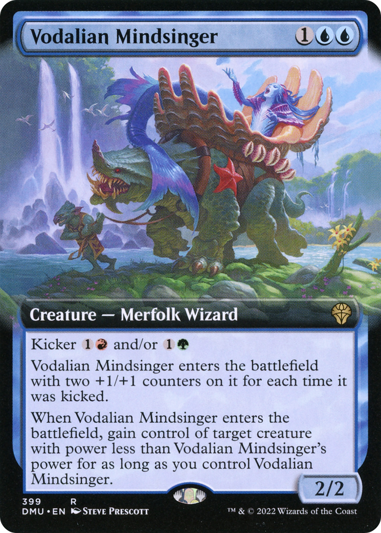 Vodalian Mindsinger (DMU-399) [Dominaria United]: (Extended Art) Foil