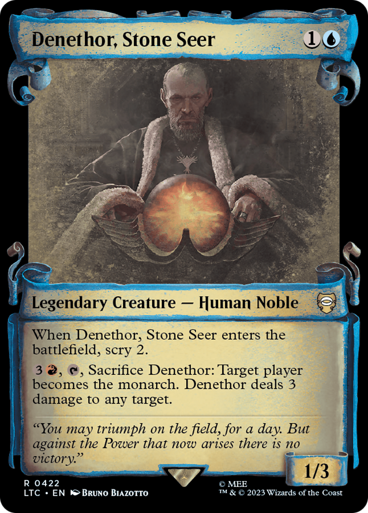 Denethor, Stone Seer (LTC-422) [Tales of Middle-earth Commander]: (Showcase) Foil