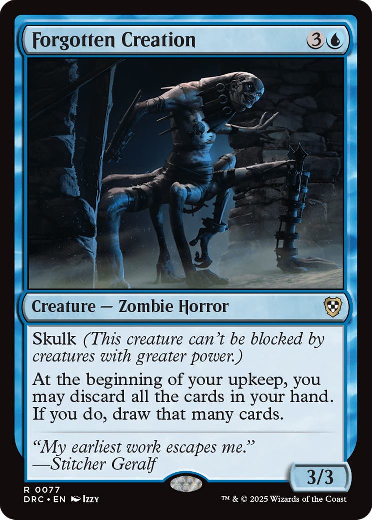 Forgotten Creation (DRC-077) [Commander: Aetherdrift]
