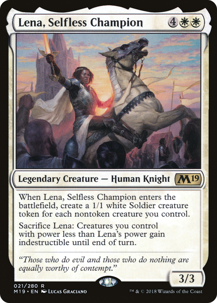 Lena, Selfless Champion (M19-021) [Core Set 2019]