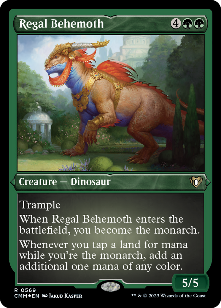 Regal Behemoth (CMM-569) [Commander Masters] Etched Foil