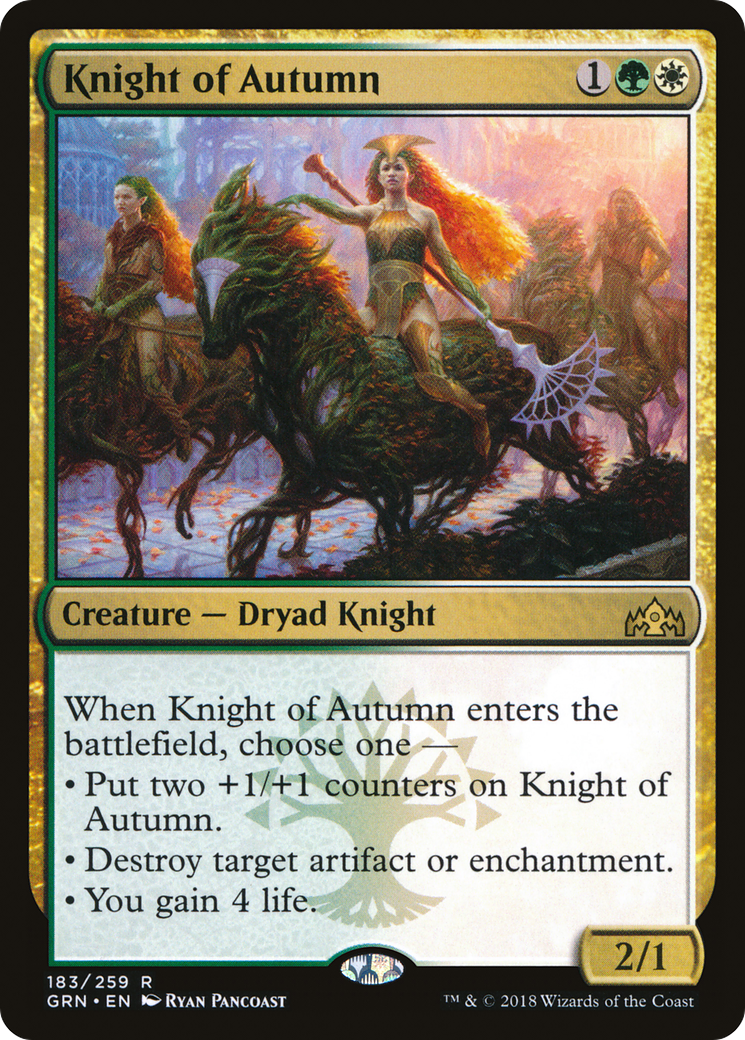 Knight of Autumn (GRN-183) [Guilds of Ravnica]