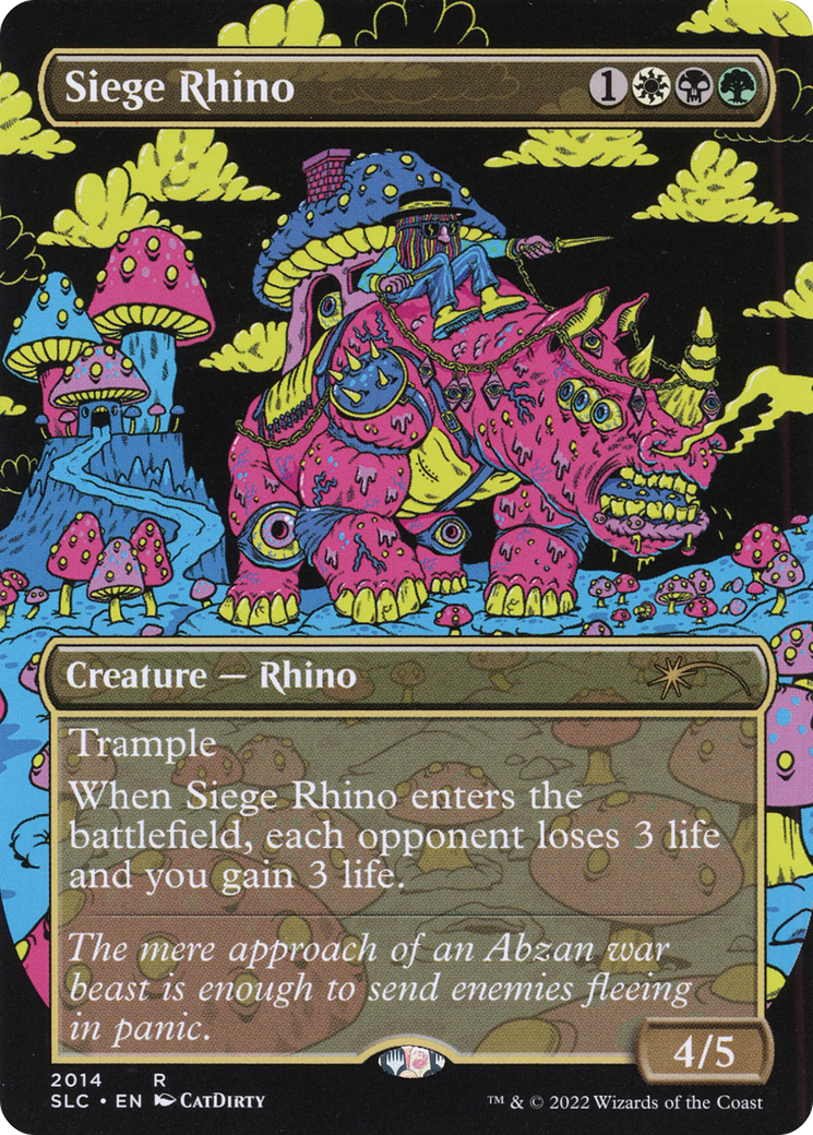 Siege Rhino (SLC-2014) [Secret Lair 30th Anniversary Countdown Kit] (Borderless) Foil