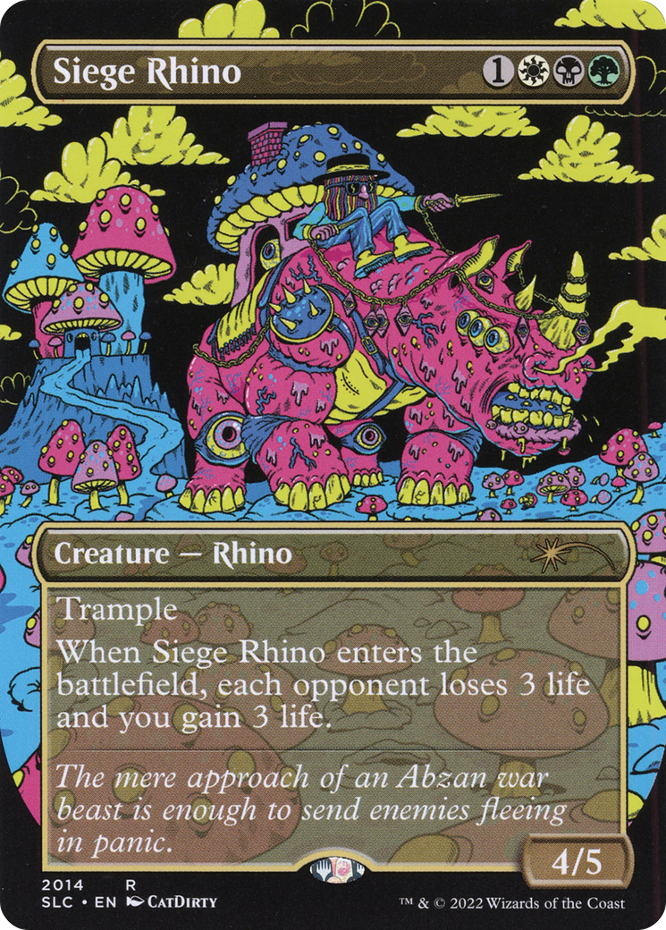 Siege Rhino (SLC-2014) (Borderless) [Secret Lair Countdown Kit]