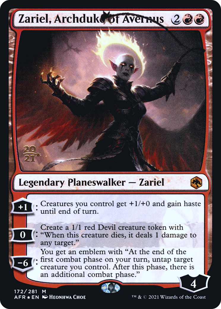 Zariel, Archduke of Avernus (PRE-172S) [Adventures in the Forgotten Realms Promos] Foil
