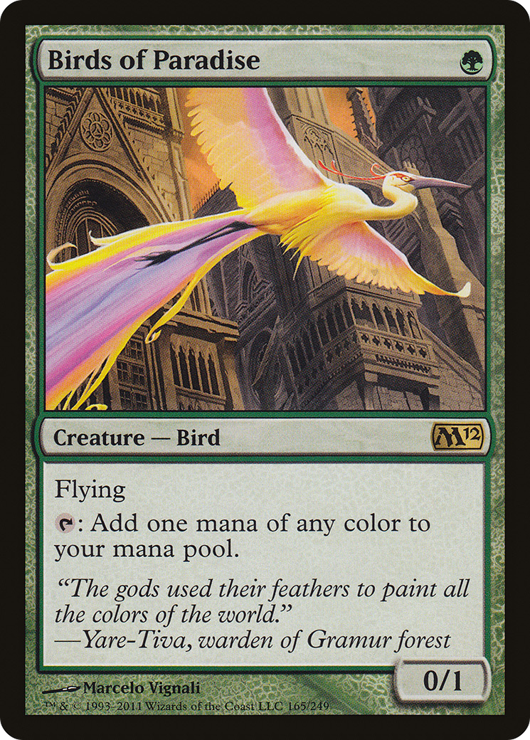 Birds of Paradise (M12-165) [Magic 2012] Foil