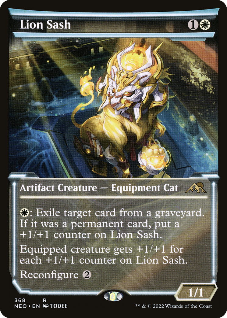 Lion Sash (NEO-368) [Kamigawa: Neon Dynasty]: (Showcase) Foil
