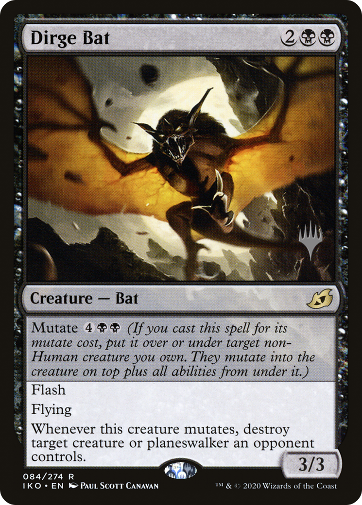 Dirge Bat (PPIKO-84P) [Ikoria: Lair of Behemoths Promos] Foil