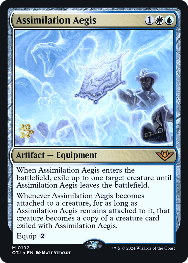 Assimilation Aegis (PRE-192S) [Outlaws of Thunder Junction Promos] Foil