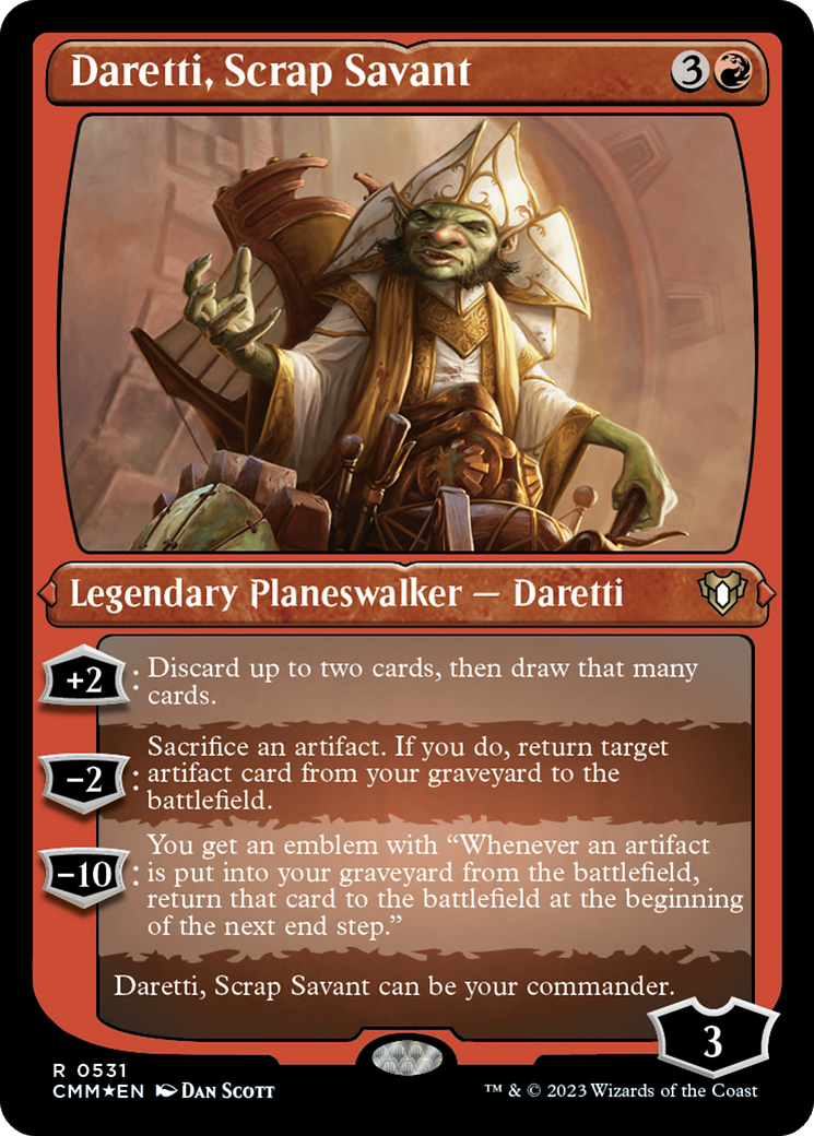 Daretti, Scrap Savant (CMM-531) [Commander Masters] Etched Foil