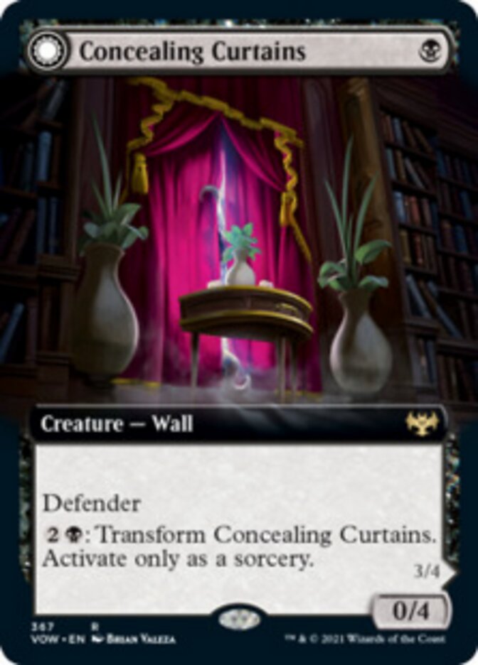 Concealing Curtains // Revealing Eye (VOW-367) [Innistrad: Crimson Vow]: (Extended Art, Double Faced Transform) Foil