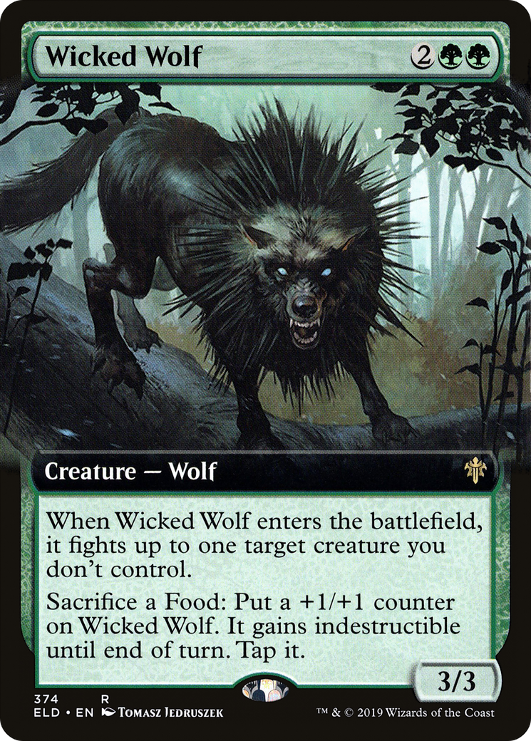 Wicked Wolf (Extended Art) (ELD-374) [Throne of Eldraine]