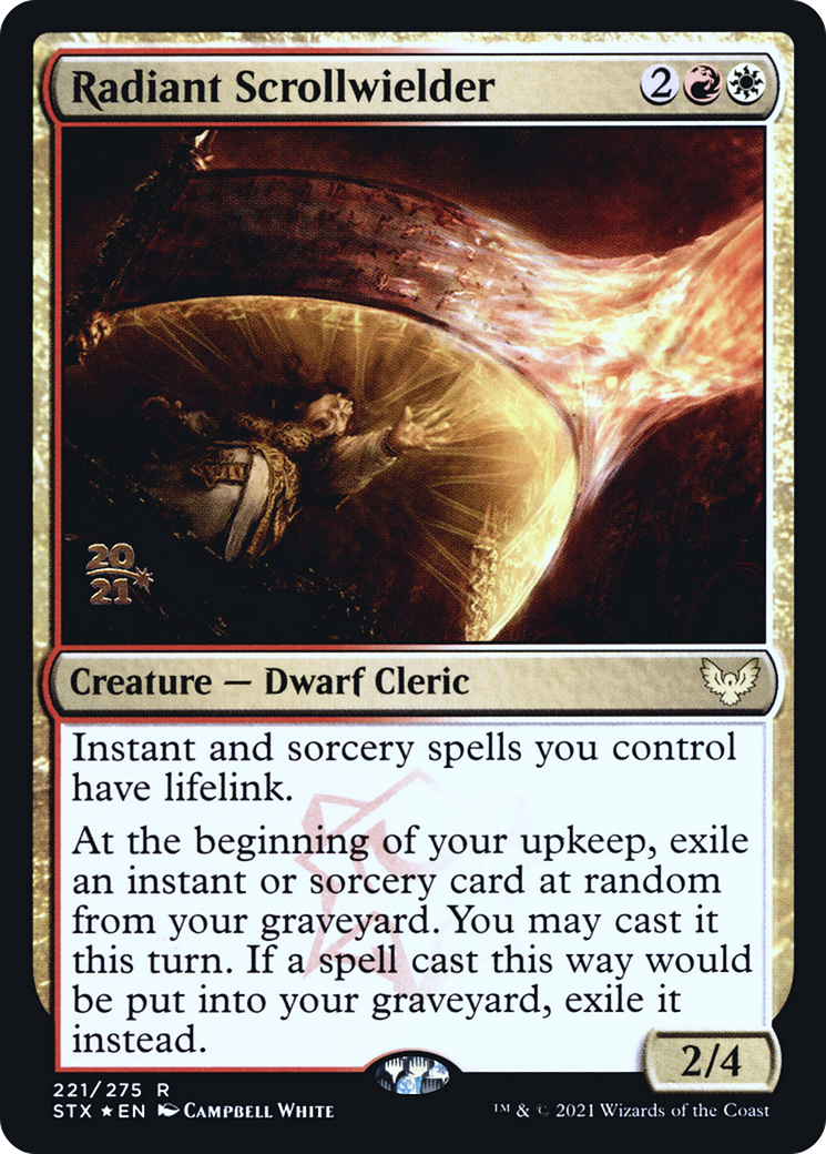 Radiant Scrollwielder (PRE-221S) [Strixhaven: School of Mages Promos] Foil