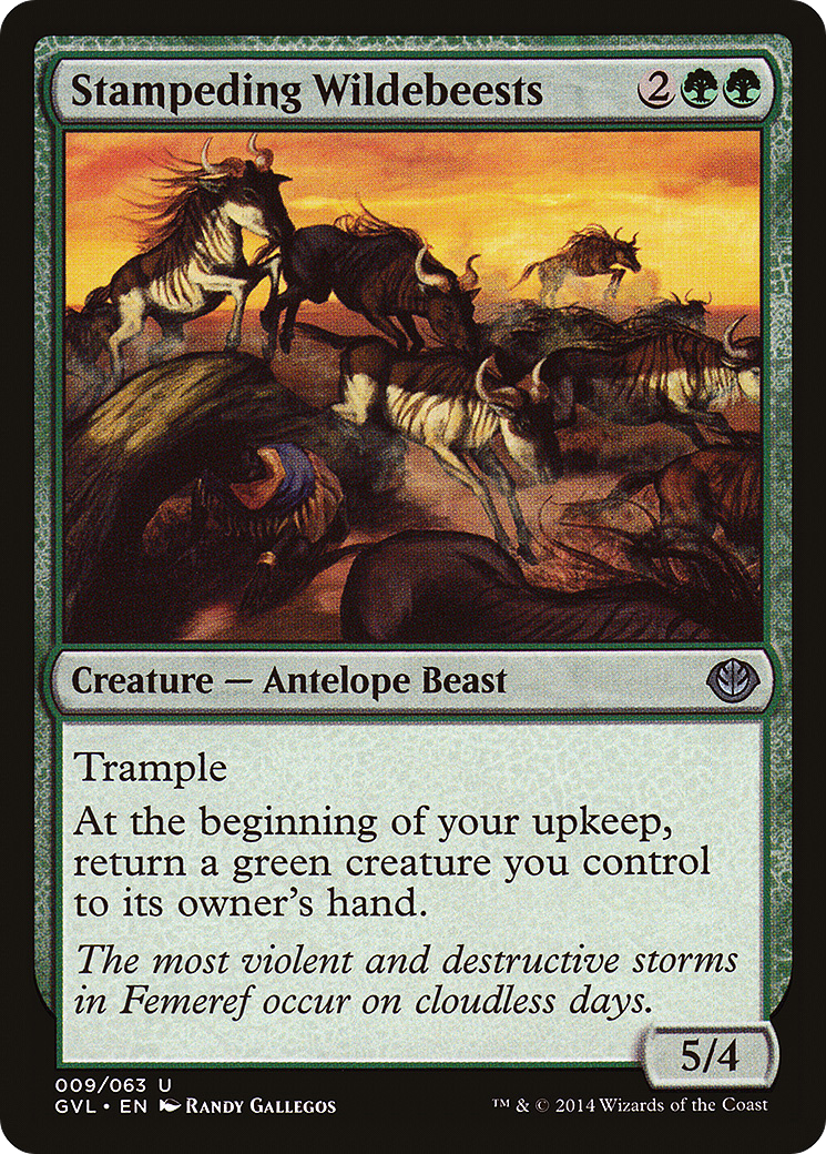 Stampeding Wildebeests (DD3-009) [Duel Decks Anthology: Garruk vs. Liliana]