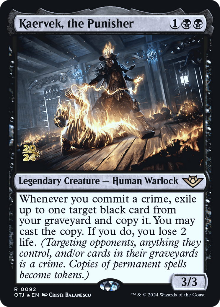 Kaervek, the Punisher (PRE-92S) [Outlaws of Thunder Junction Promos] Foil