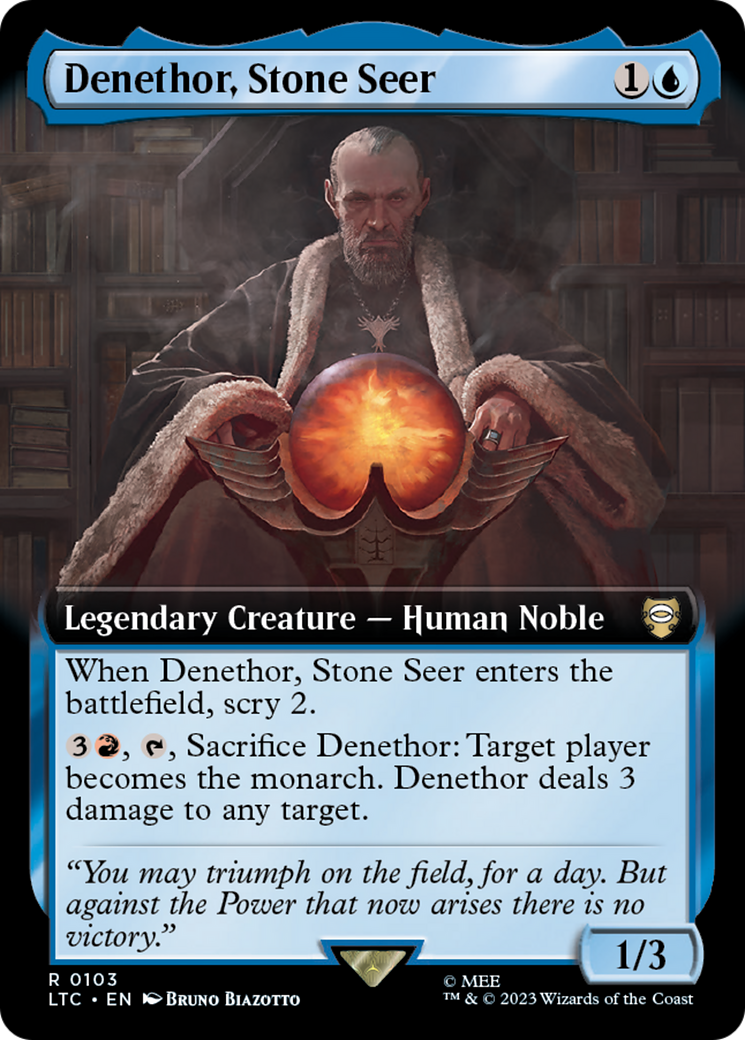 Denethor, Stone Seer (Extended Art) (LTC-103) [Tales of Middle-earth Commander]
