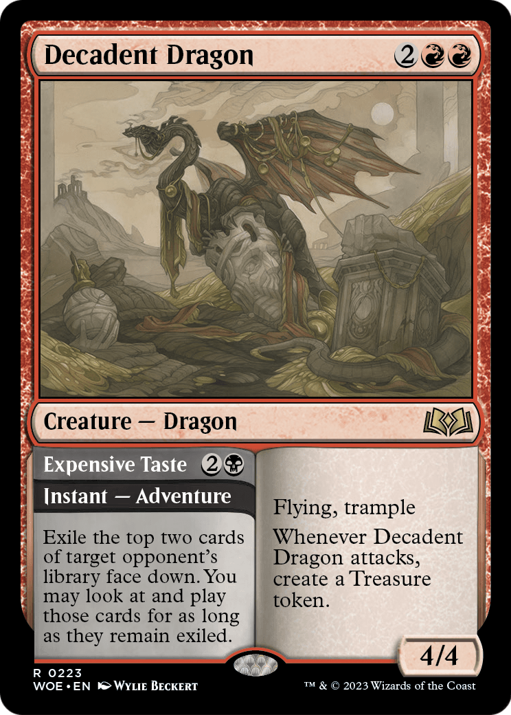 Decadent Dragon (WOE-223) [Wilds of Eldraine] Foil