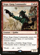 Siege-Gang Commander (PRE-143S) [Dominaria Promos] Foil