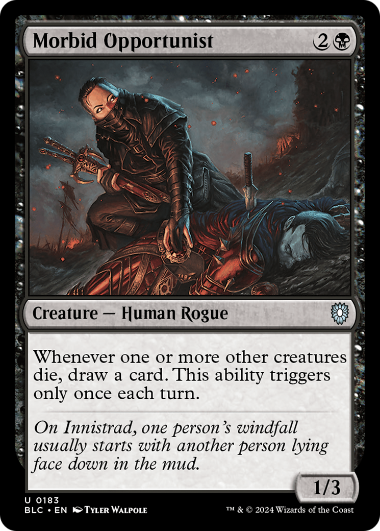 Morbid Opportunist (BLC-183) [Bloomburrow Commander]