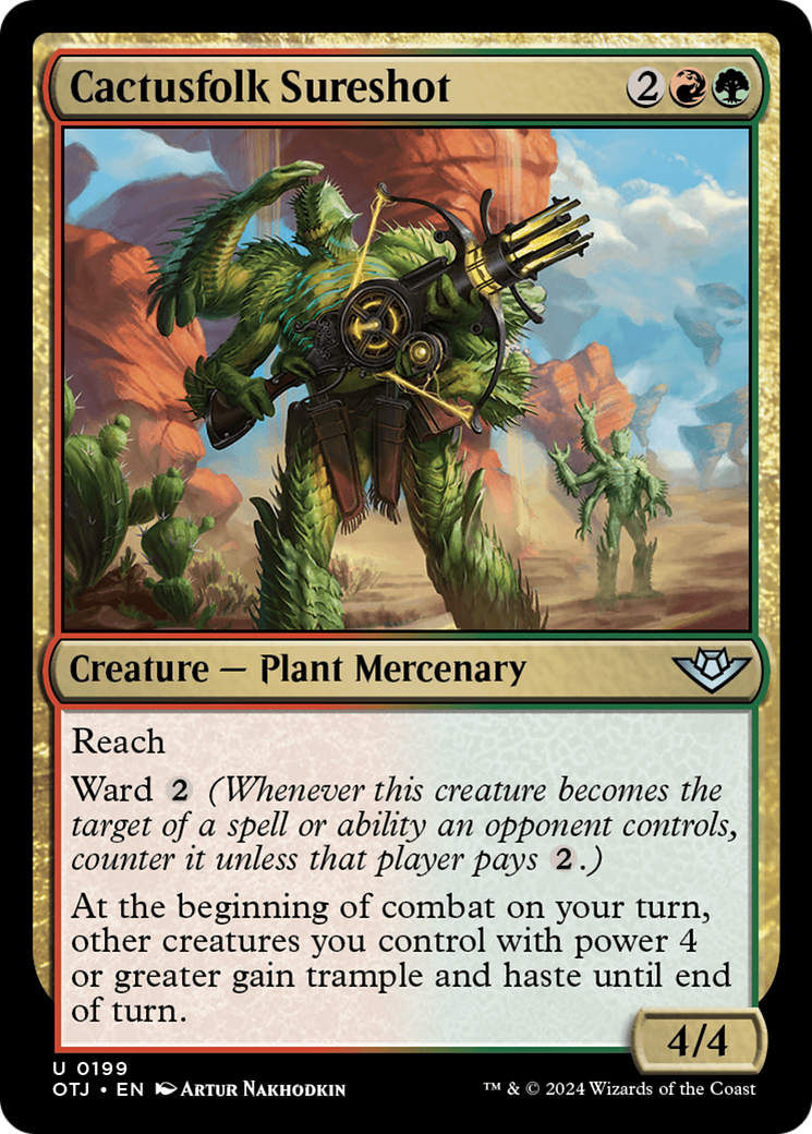 Cactusfolk Sureshot (OTJ-199) [Outlaws of Thunder Junction] Foil