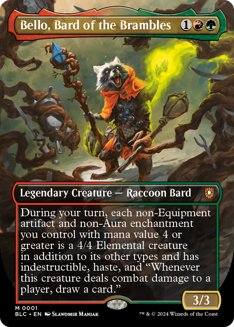 Bello, Bard of the Brambles (BLC-001) [Bloomburrow Commander] (Borderless)