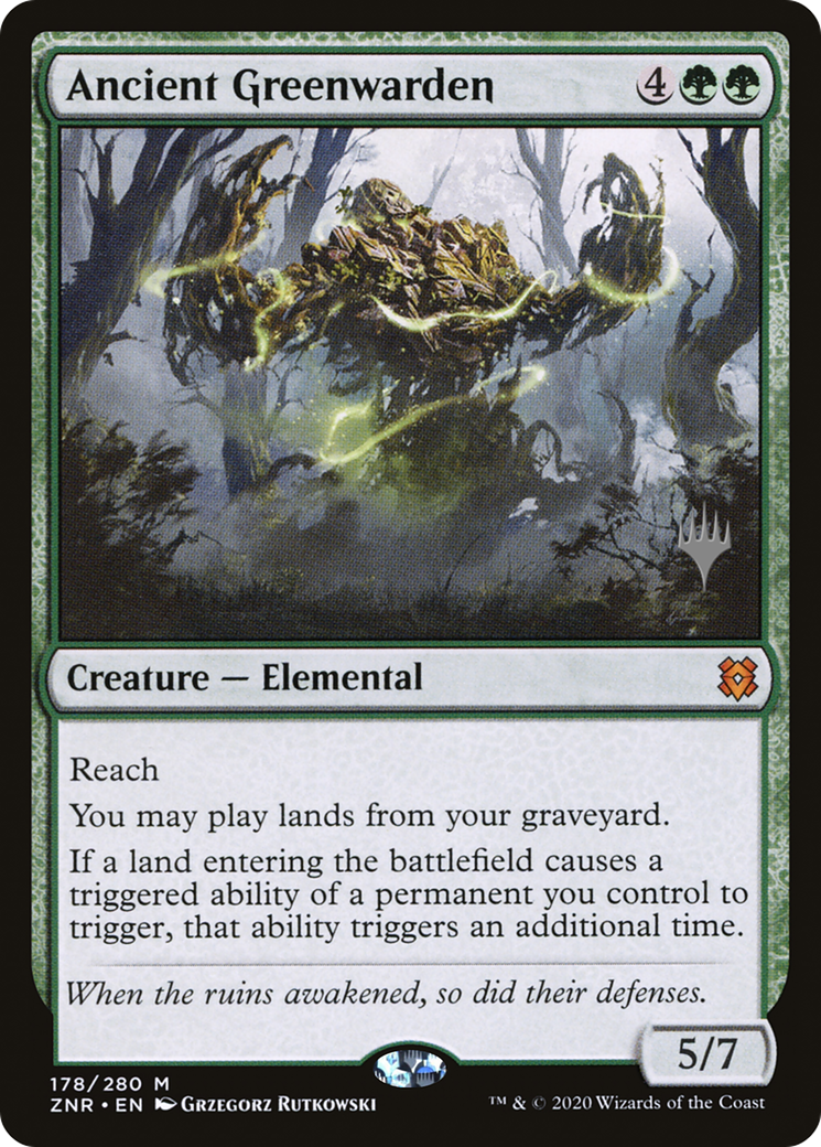 Ancient Greenwarden (PPZNR-178P) [Zendikar Rising Promos] Foil