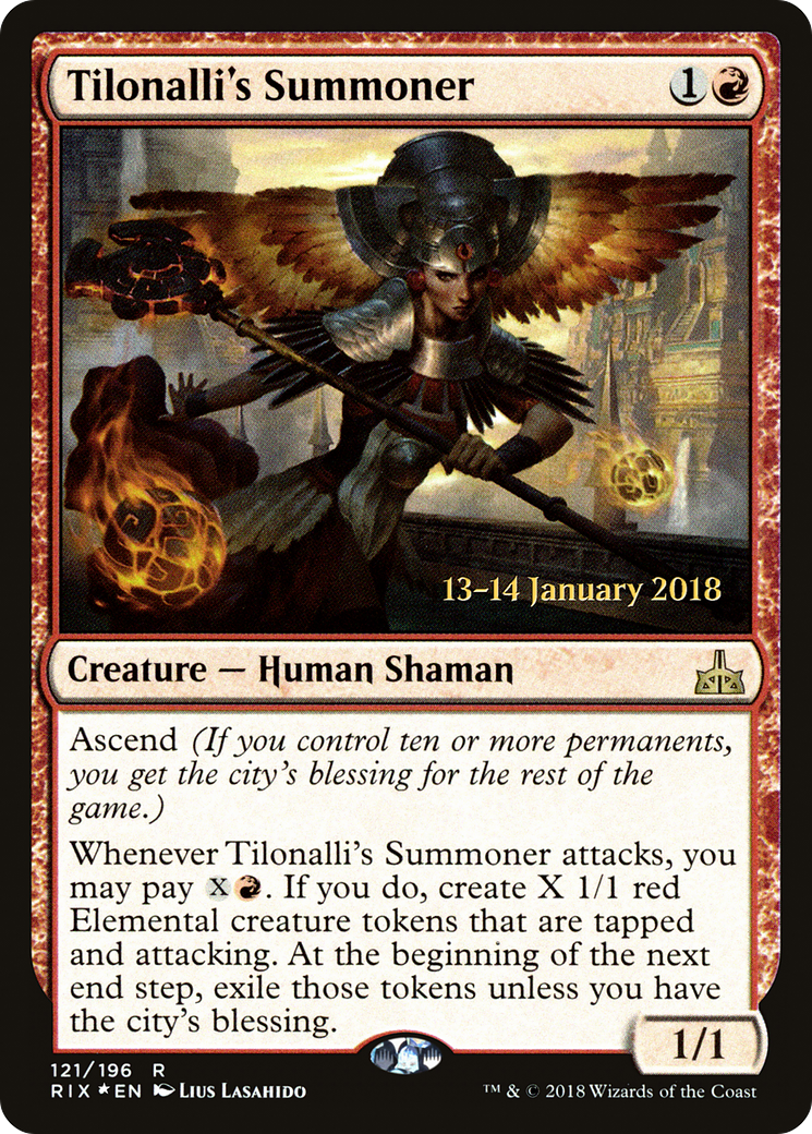 Tilonalli's Summoner (PRE-121S) [Rivals of Ixalan Promos] Foil