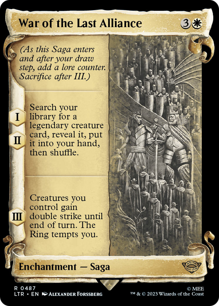 War of the Last Alliance (LTR-487) [The Lord of the Rings: Tales of Middle-earth]: (Showcase) Foil