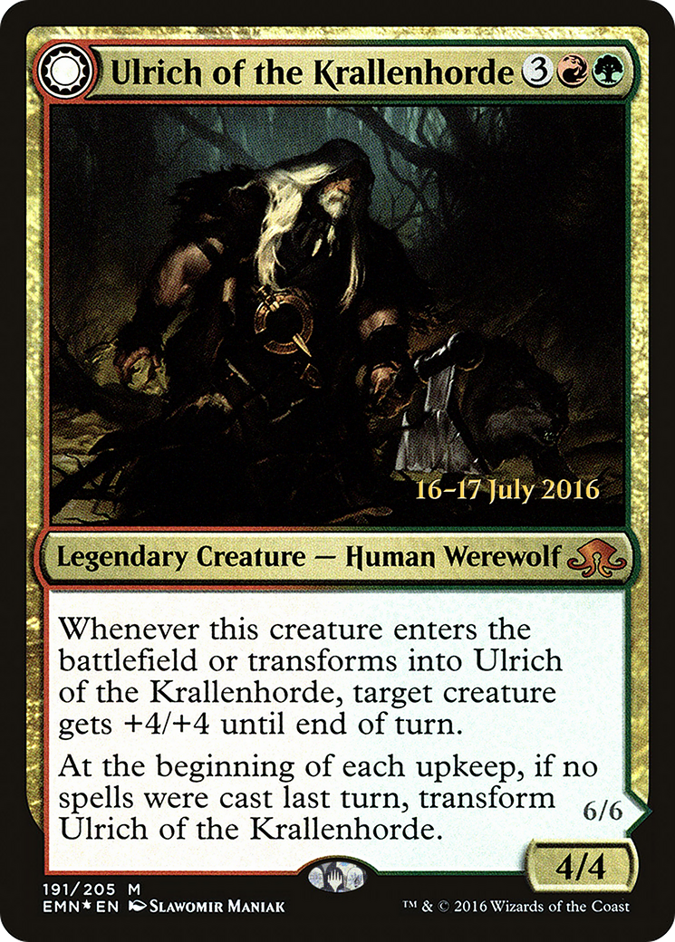 Ulrich of the Krallenhorde (PRE-191S) [Eldritch Moon Promos] Foil