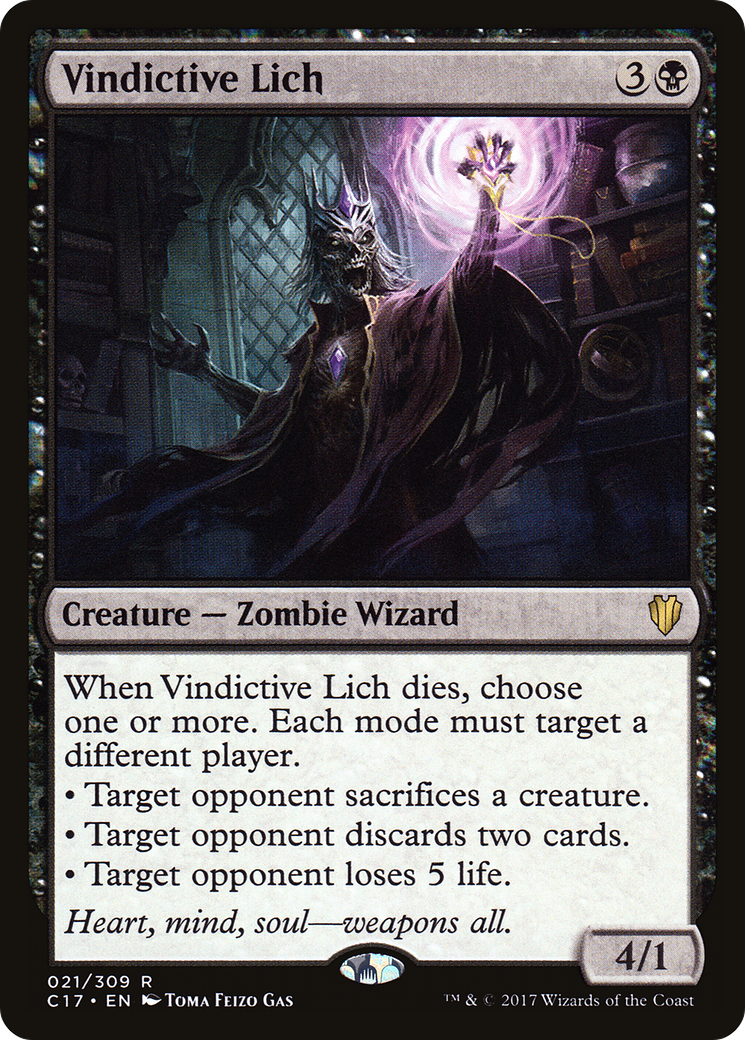 Vindictive Lich (C17-021) [Commander 2017]