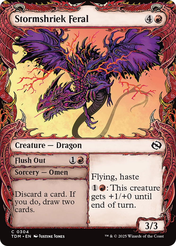 Stormshriek Feral (Showcase) (TDM-304) [Tarkir: Dragonstorm] Foil
