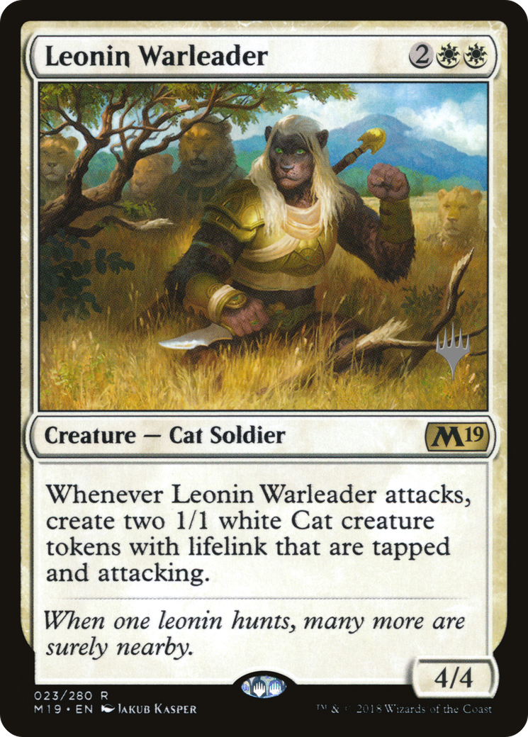 Leonin Warleader (PPM20-23P) [Promo Pack: Core Set 2019 Promos]