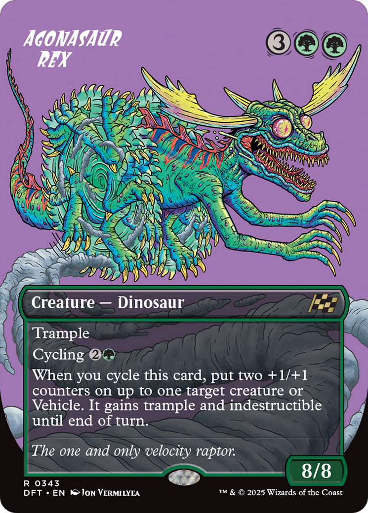 Agonasaur Rex (DFT-343) [Aetherdrift] (Borderless) Foil