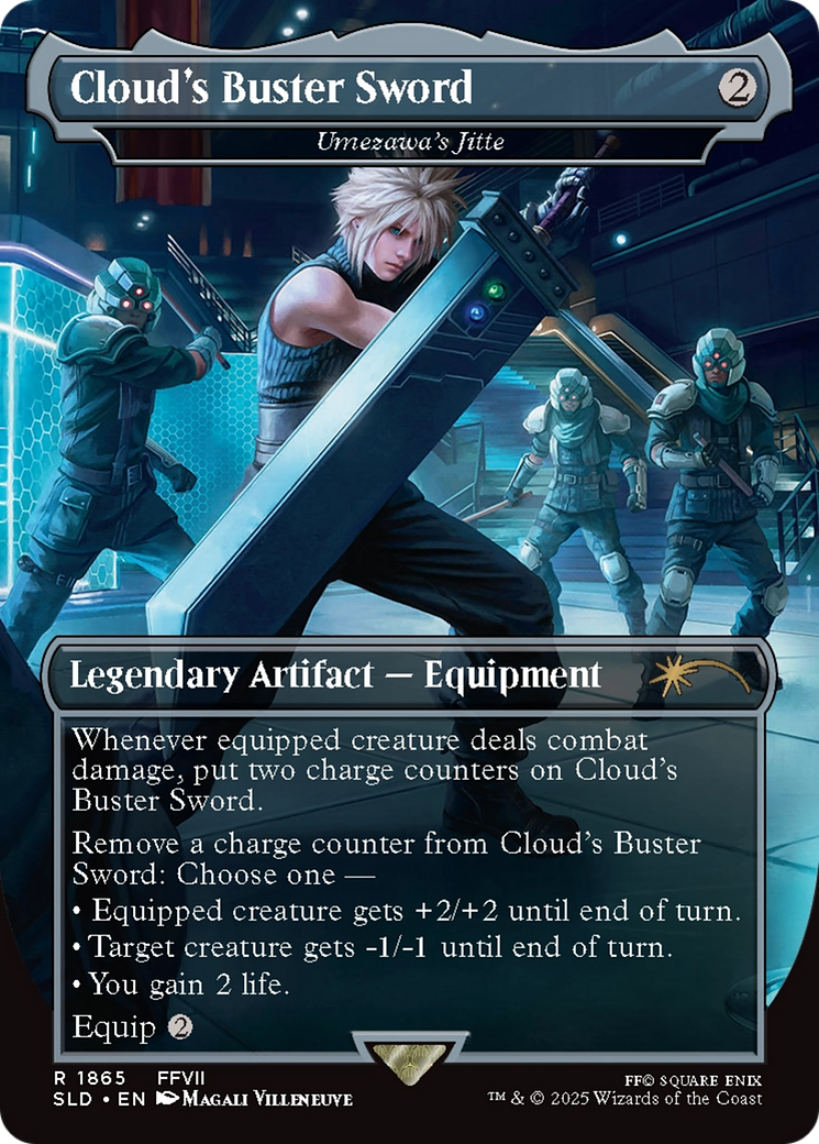 Umezawa's Jitte (SLD-1865) [Secret Lair Drop] / Cloud's Buster Sword (Borderless)