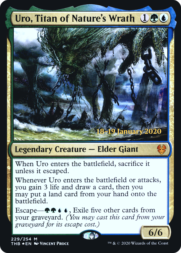 Uro, Titan of Nature's Wrath (PRE-229S) [Theros Beyond Death Promos] Foil