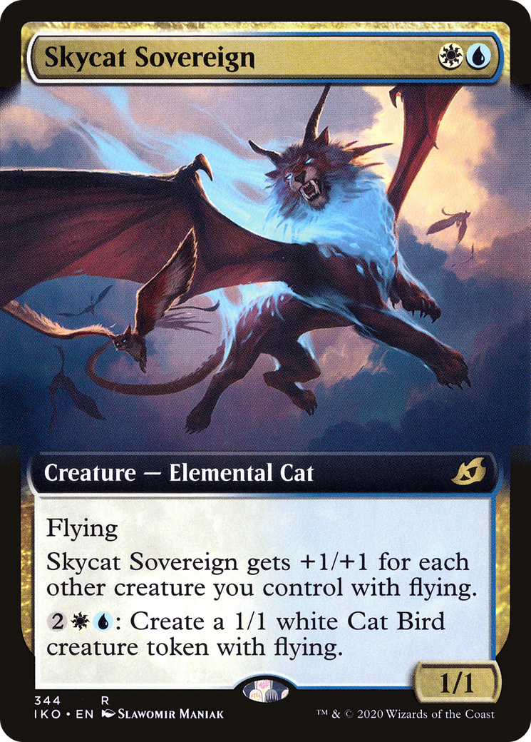Skycat Sovereign (IKO-344) [Ikoria: Lair of Behemoths]: (Extended Art) Foil