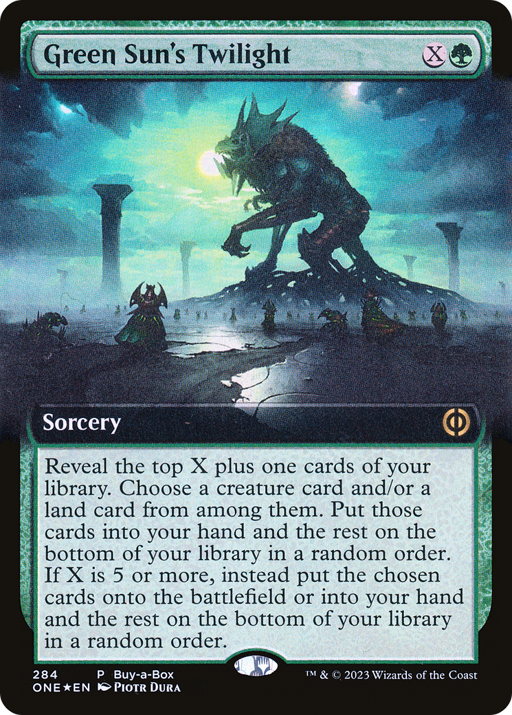 Green Sun's Twilight (BABP-284) [Phyrexia: All Will Be One]: (Extended Art) Foil