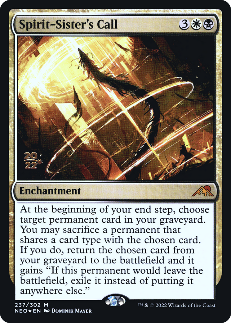 Spirit-Sister's Call (PRE-237) [Kamigawa: Neon Dynasty Promos] Foil