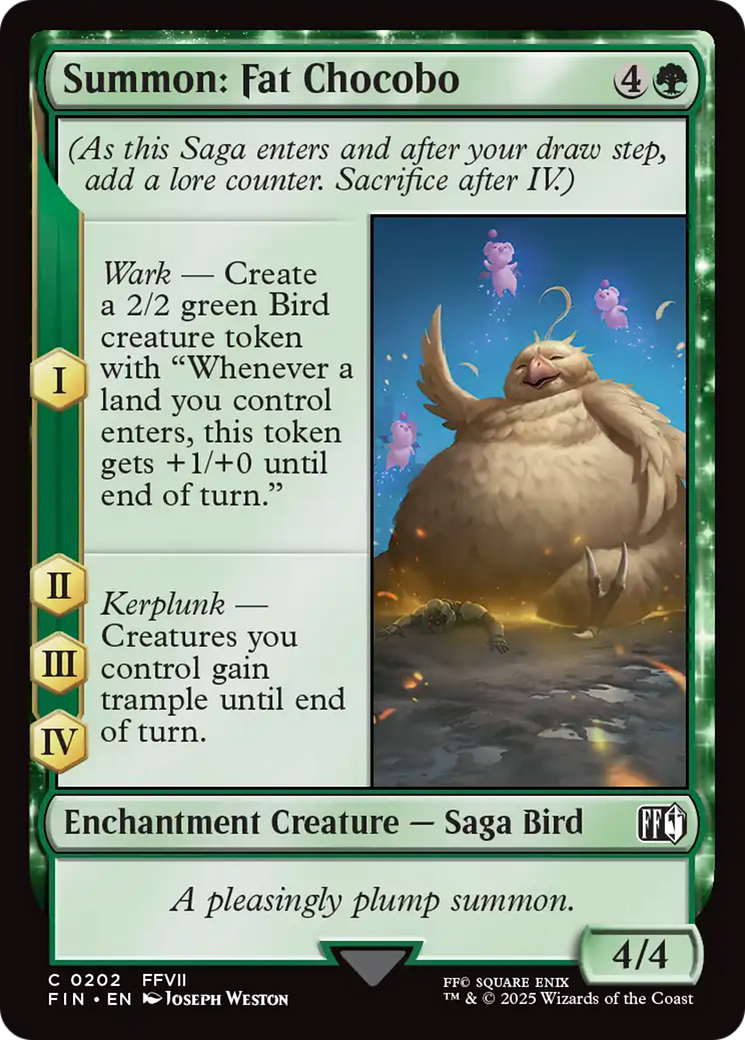 Summon: Fat Chocobo (FIN-202) [FINAL FANTASY] Foil