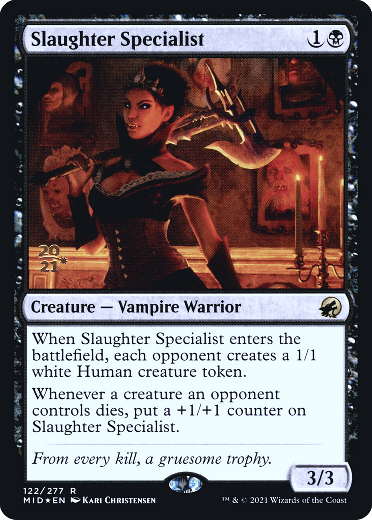 Slaughter Specialist (PRE-122S) [Innistrad: Midnight Hunt Promos] Foil