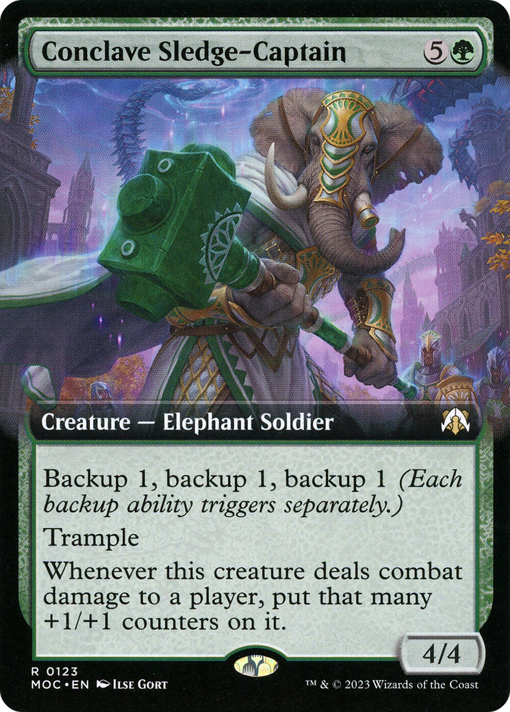 Conclave Sledge-Captain (MOC-123) [March of the Machine Commander]: (Extended Art) Foil