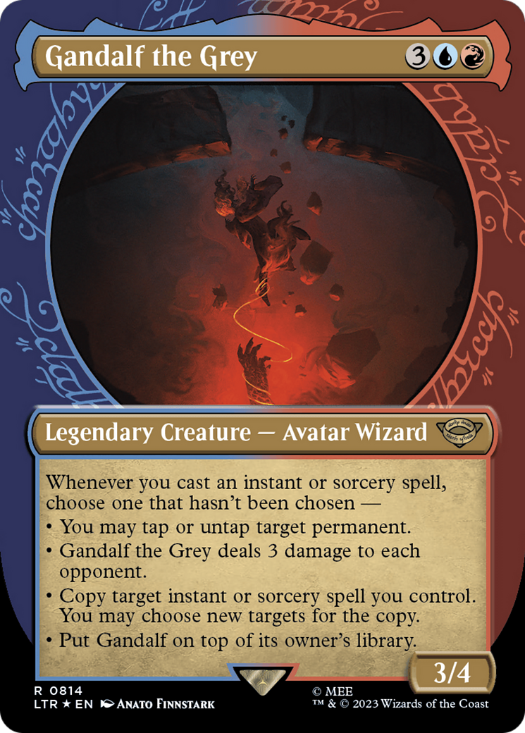 Gandalf the Grey (LTR-814) [The Lord of the Rings: Tales of Middle-earth]: (Showcase) (Borderless) Foil