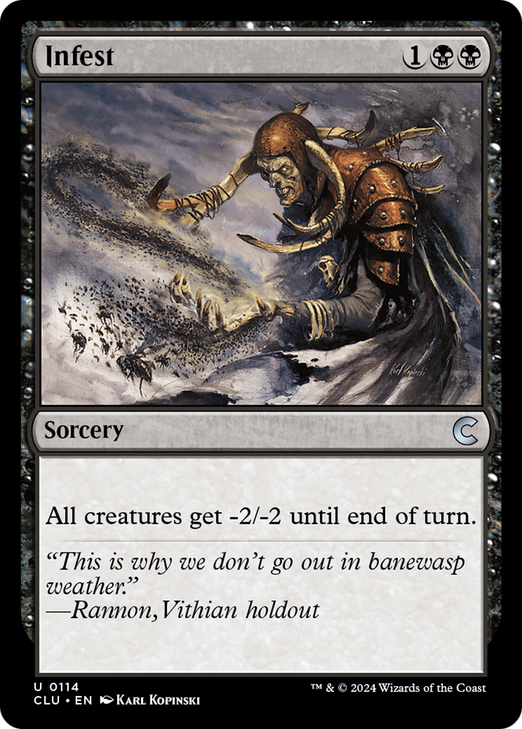 Infest (CLU-114) [Ravnica: Clue Edition]