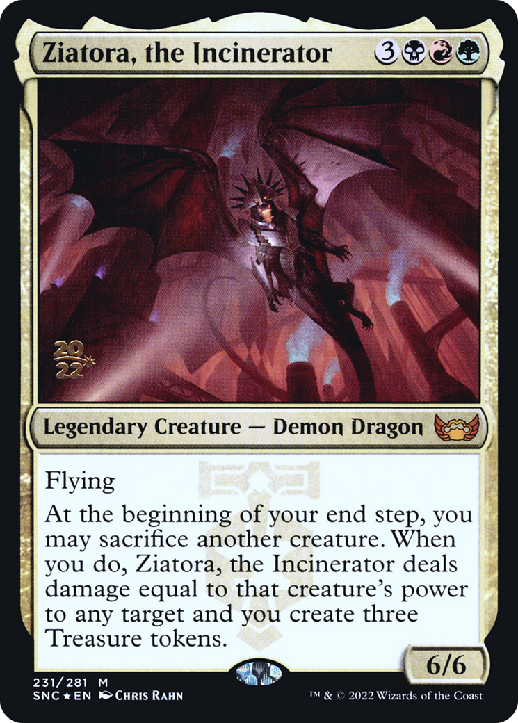 Ziatora, the Incinerator (PRE-231S) [Streets of New Capenna Promos] Foil
