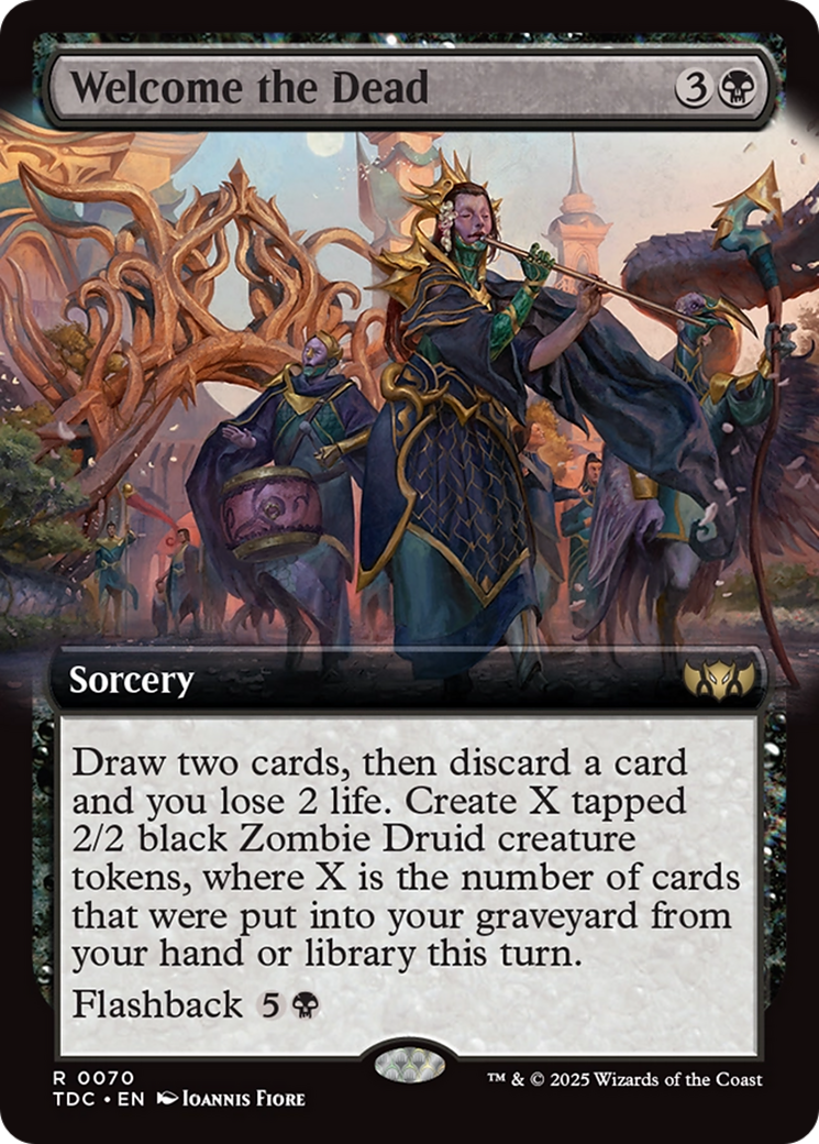 Welcome the Dead (TDC-070) [Commander: Tarkir: Dragonstorm]: (Extended Art)