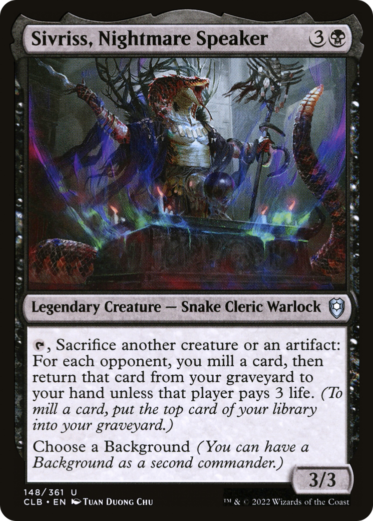 Sivriss, Nightmare Speaker (CLB-148) [Commander Legends: Battle for Baldur's Gate] Foil